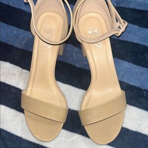 Elegant Beige Heeled Sandals